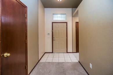 Looking back on entryway front door