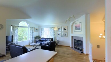 Living area w/ wood burning fireplace