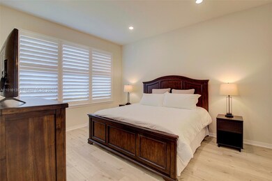 Master bedroom with walk-in closet, brand new viny