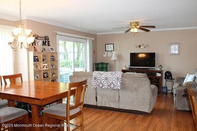 Dining room open to living room