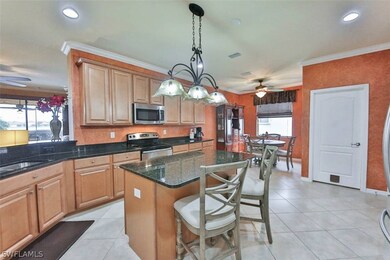 Large kitchen with ample space for seating and cou
