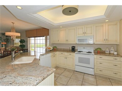 Beautiful granite and cabinetry.