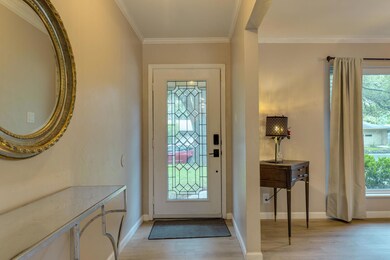 Entryway with light wood-style flooring, healthy 