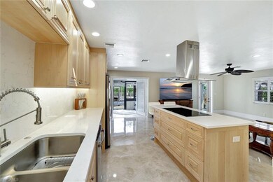 Kitchen with appliances with stainless steel finis