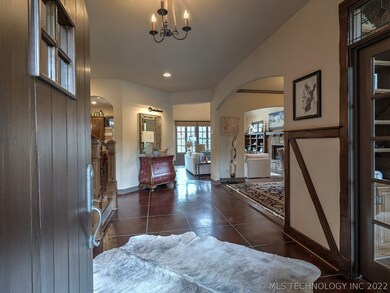 Large foyer welcomes friends and family.