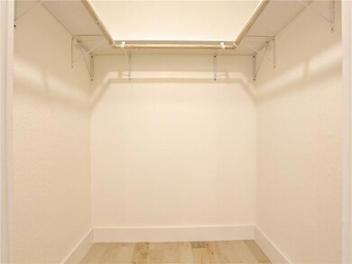 Spacious closet featuring light wood-style floori