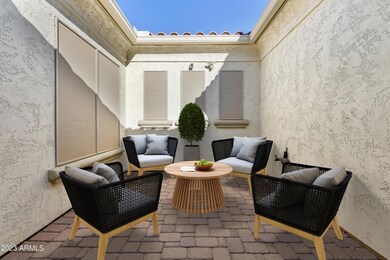 staged courtyard entry