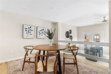LVP flooring, LED lighting and wired for chandelie