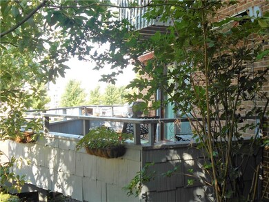 View of the decks from the front stoop