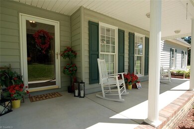 The rocking chair front porch is a perfect place to enjoy the fresh air.
