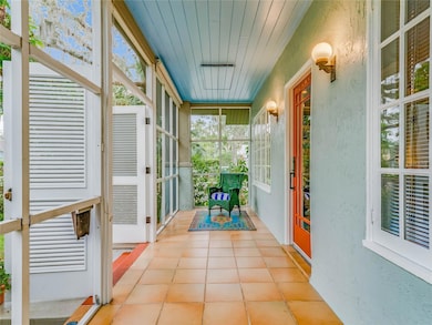 Screened Front Porch with Casement Windows
