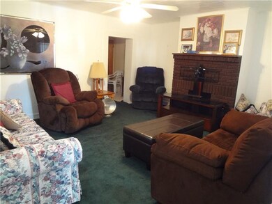 The living room in the first floor apartment.