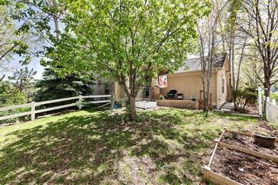 Front yard with raised beds