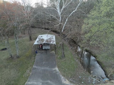Drone / aerial view with a forest view