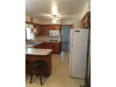 Large kitchen with plenty of counter space.