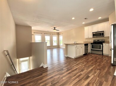 Unit A kitchen living