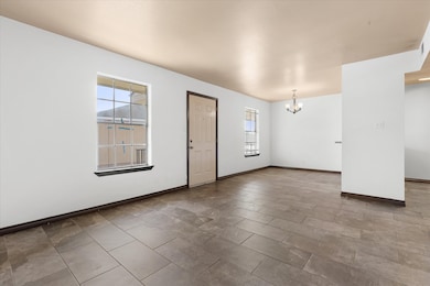 View from the living room looking at front door