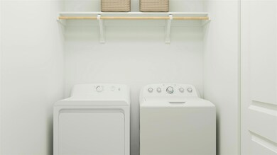 Washroom with separate washer and dryer
