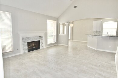 From family room you can view the extended patio a