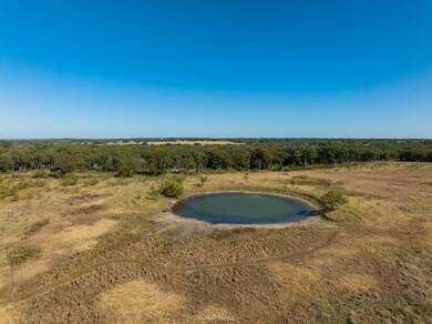 Aerial view of sparsely populated area with a large body of water