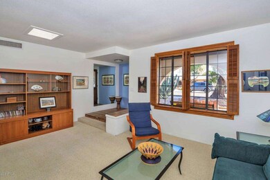 The living room and entry