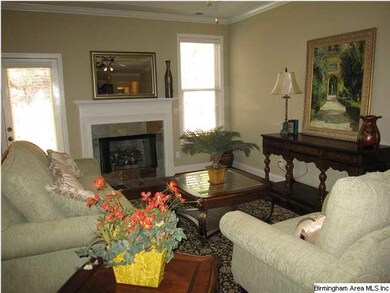 living room with fireplace