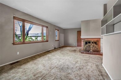 Expanded living space with built-in shelving.