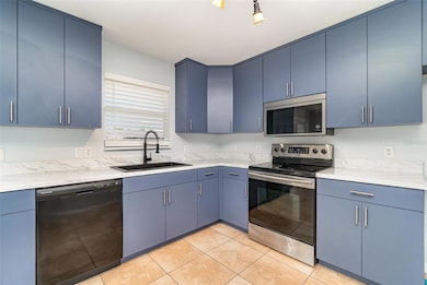 Kitchen Bold Blue Cabinetry