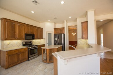 Large center island Kitchen includes stainless ste