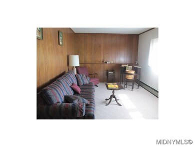 Family room in basement