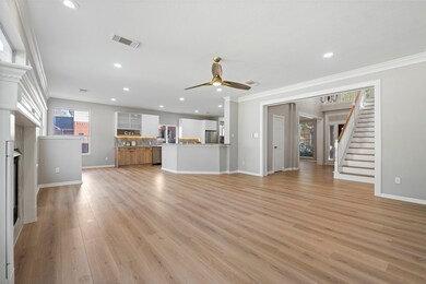 The family room conveniently opens to the kitchen