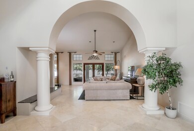 Formal living room with fireplace