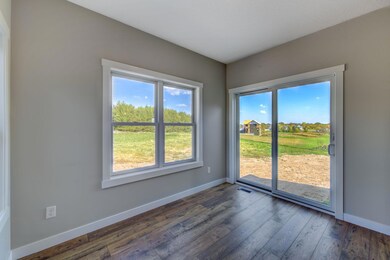 Dining Room with sliding glass door to eventual deck