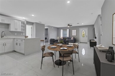 Dining room featuring washer / clothes dryer, sink