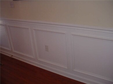 Wainscoting in foyer and dining room