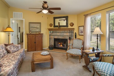 Living room with fireplace