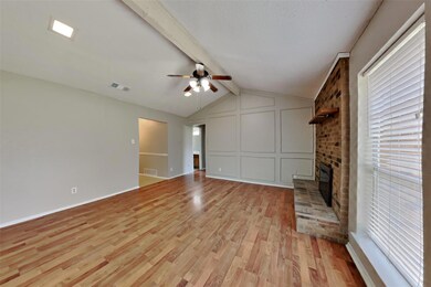 Unfurnished living room with light hardwood / wood