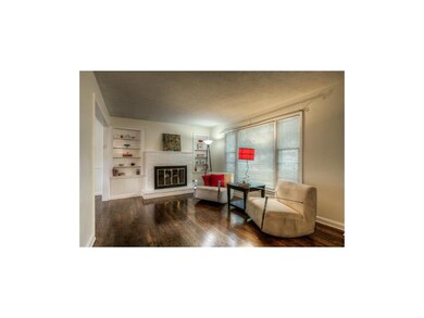 Built-in shelving and fireplace--a special place f