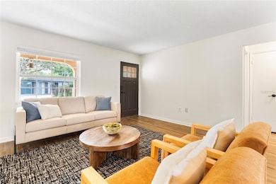 living space facing front door
