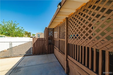 Enclosed patio that provides a ton of shade and am
