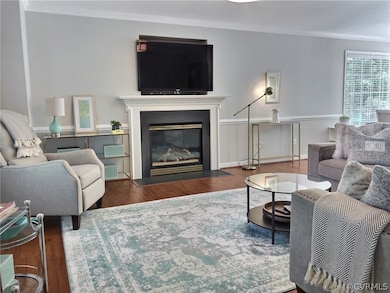 Family Room with Gas Fire Place is Open to Casual