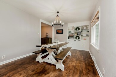 Separate dining with built-ins