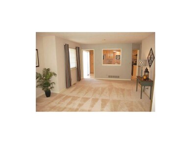 View of Dining Room area into kitchen with two ent