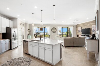 Kitchen and great room make for one large relaxing