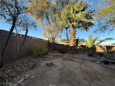 View of fenced backyard