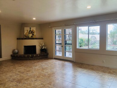 Family room with gas fireplace