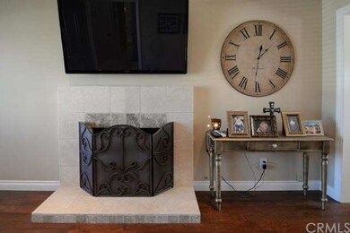 Front view of Marble Fireplace in Living Room 