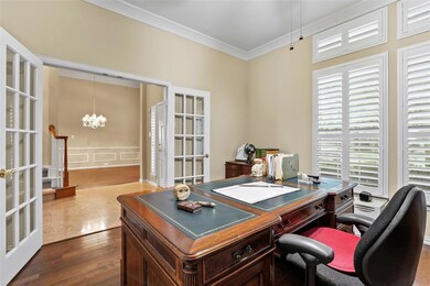 Another view of the office with French doors