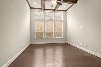 Home Office with Beamed Ceiling