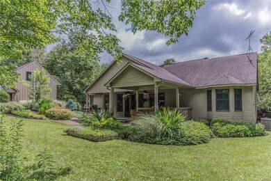 Looking at the back of this home is even more priv